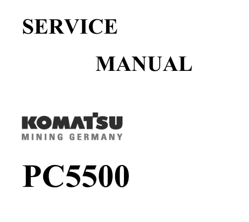 komatsu pc5500 mining shovel service repair manual pdf