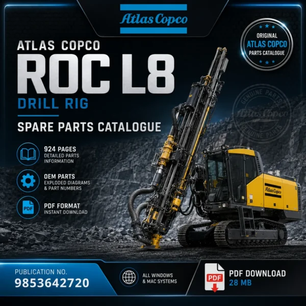 Atlas Copco ROC L8 Drill Rig Spare Parts Catalogue PDF Download