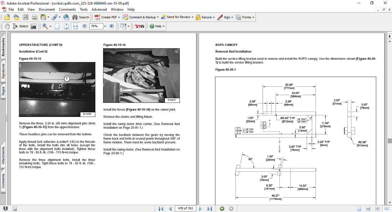 Bobcat 325, 328 Compact Excavator Service Repair Manual