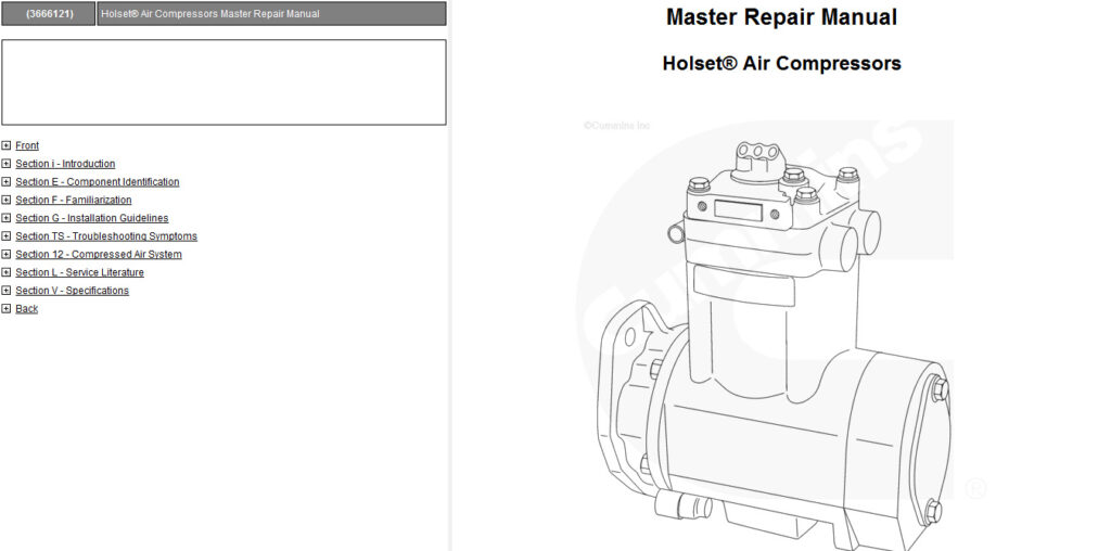 Holset Air Compressor Master Repair Manual