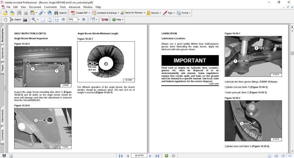 Bobcat Angle Broom Service Repair Manual