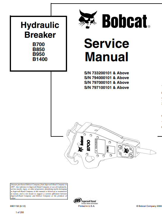 bobcat b850 breaker manual
