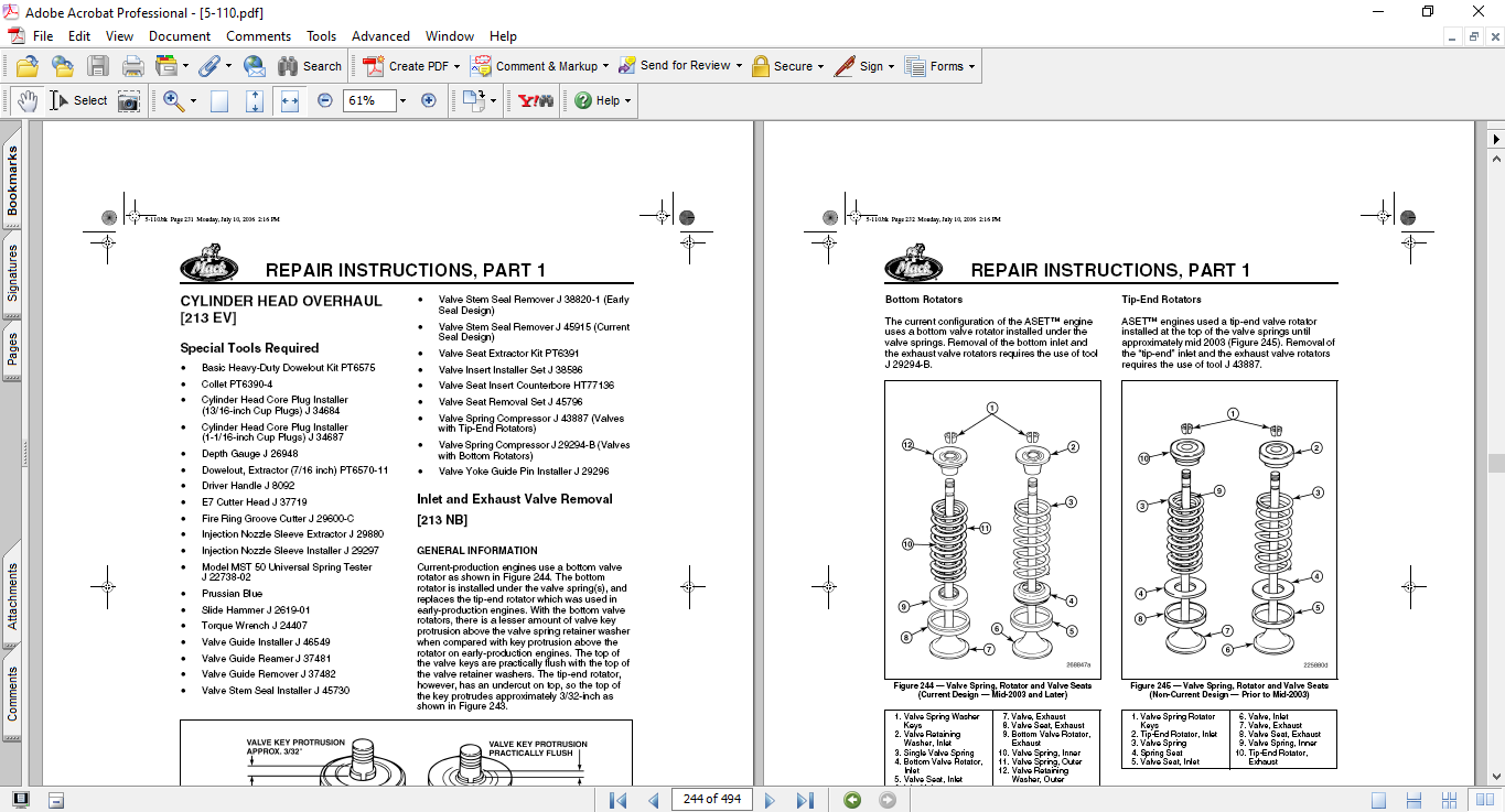 Mack Aset AI, AMI Diesel Engine Service Repair Manual