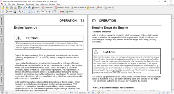 Mack Truck 2010 US Granite Series (GU Series) Operator's Manual - Image 3