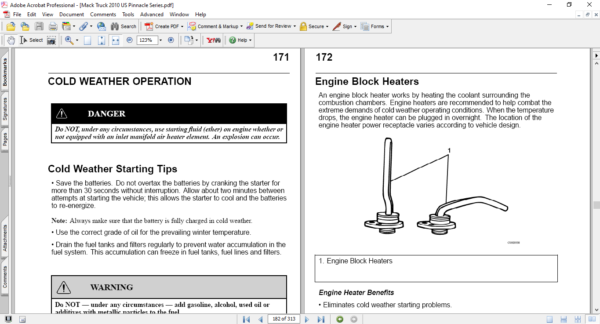 Mack Truck 2010 US Pinnacle Series Operator's Manual - Image 4