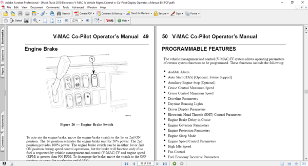 v mack software manual pdf