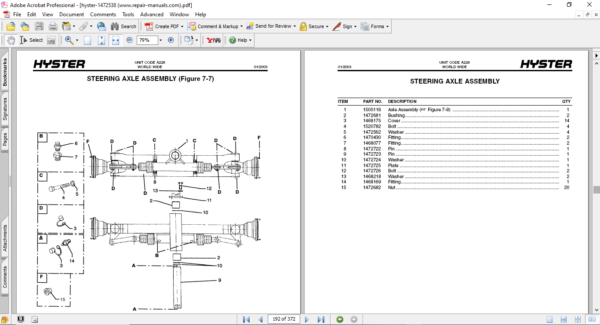 Hyster HR45-EC, HR48-EC (A228) Forklift Parts Manual - Image 4