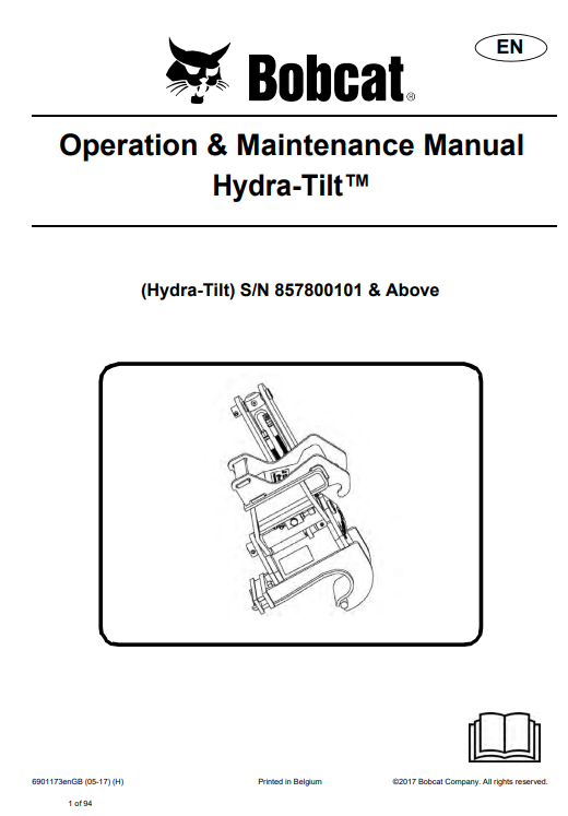 Bobcat Hydra-Tilt Operation & Maintenance Manual