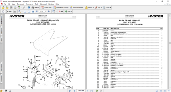 Hyster E45XM2, E50XM2, E55XM2, E60XM2, E65XM2 (F108) Forklift Parts Manual - Image 4