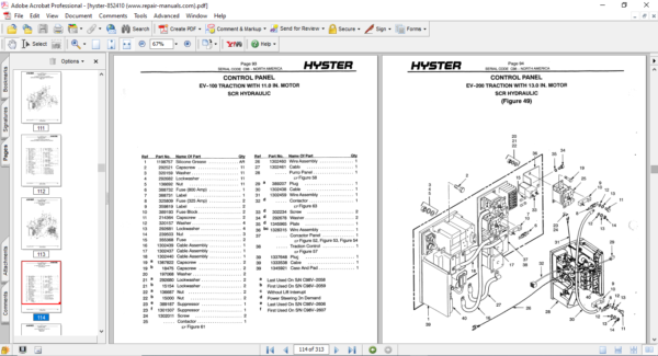 Hyster E70, E80, E100, E120XL, E100XLS (C98) Forklift Parts Manual - Image 4