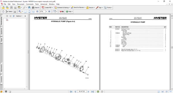 Hyster E30HSD, E35HSD, E40HSD (A219) Forklift Parts Manual - Image 4