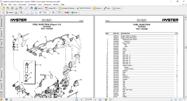 Hyster H300HD, H330HD, H360HD, H360HDEC (E019) Forklift Parts Manual - Image 4