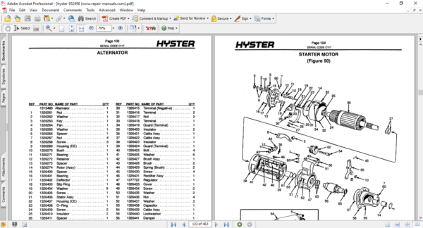 Hyster H45-50-55-60-65XM Parts Manual - Image 4