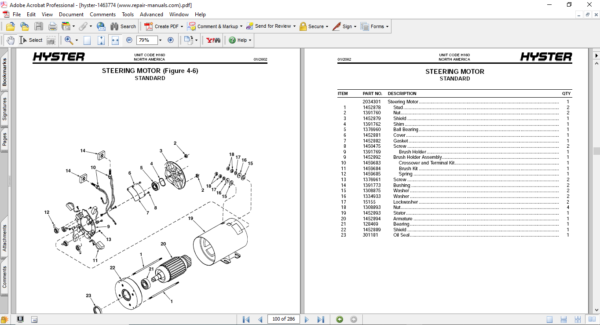 Hyster J30XMT2, J35XMT2, J40XMT2 (H160) Forklift Parts Manual - Image 4