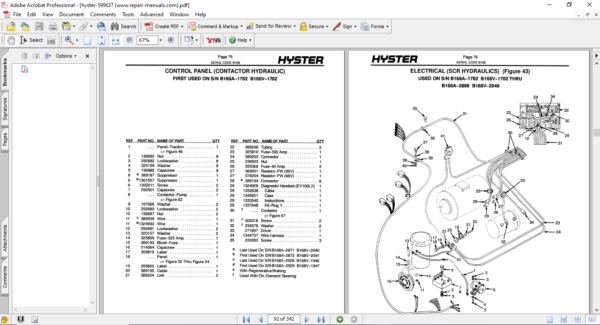 Hyster J40, J50, J60 (B168) Forklift Parts Manual - Image 4