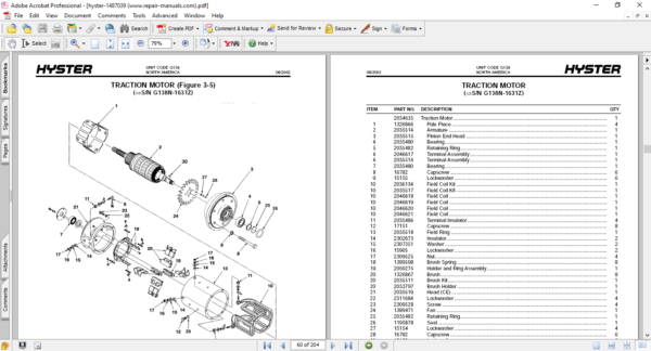 Hyster N30XMDR3, N45XMR3 (G138) Forklift Parts Manual - Image 4