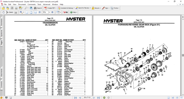 Hyster H150H to H275H (C007) Forklift Parts Manual - Image 4