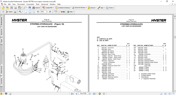 Hyster E30FR-24, E30FR, E35FR, E40FR, E45FR, E50FR (Z943) Forklift Parts Manual - Image 4