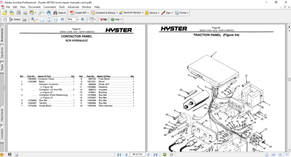 Hyster J40, J50, J60, J65XM (A216) Forklift Parts Manual - Image 4