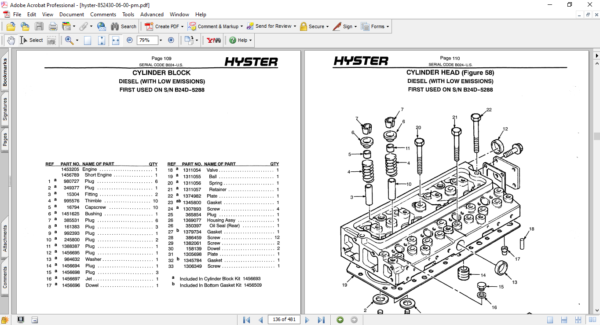 hyster s155xl parts manual