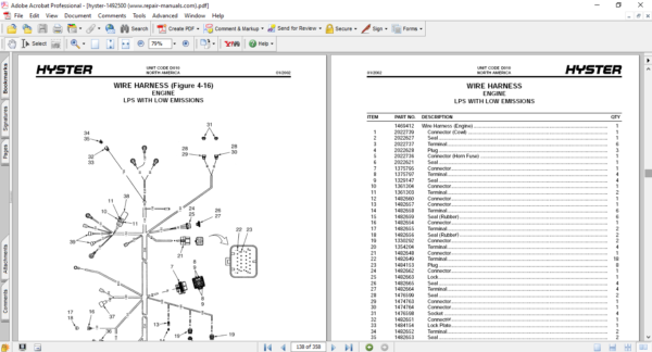 Hyster S25XM, S30XM, S35XM, S40XMS (D010) Forklift Parts Manual - Image 4