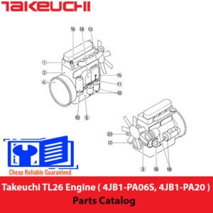 Takeuchi TL26 Engine ( 4JB1-PA06S, 4JB1-PA20 ) Parts Catalog