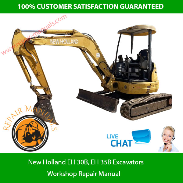 New Holland EH 30B, EH 35B Excavators Workshop Repair Manual | PDF ...