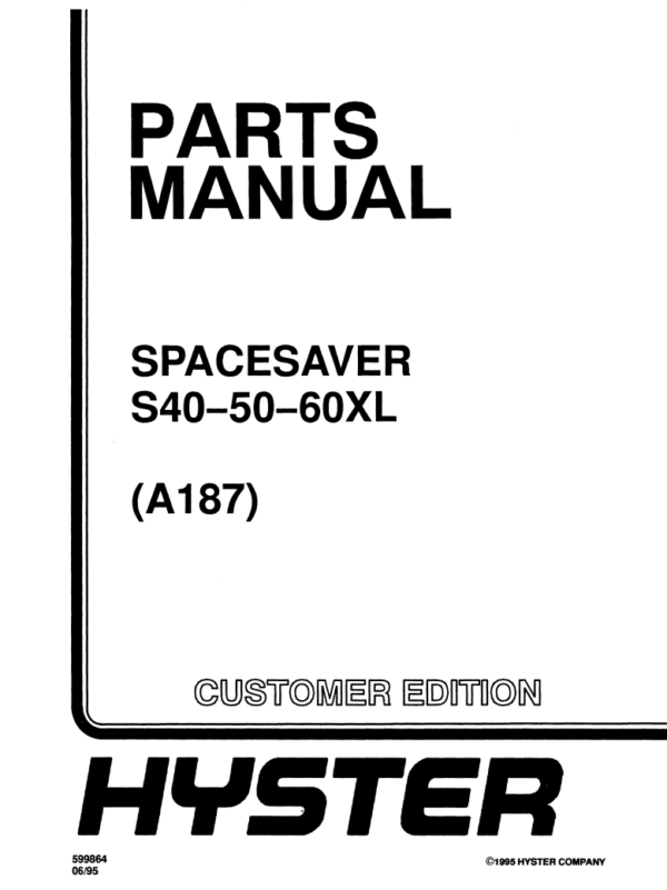 hyster s50 forklift parts manual