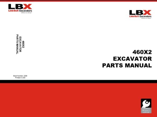 Link Belt 460X2 Excavator Parts Manual