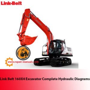 Detailed hydraulic diagrams for the Link Belt 160X4 Excavator, showcasing complete system layout and components