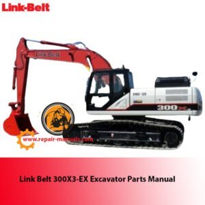 Parts diagram for Link Belt 300X3-EX excavator, illustrating essential components for servicing