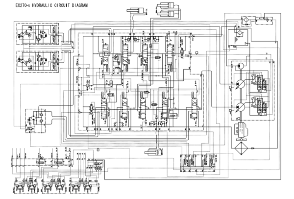 Excavator hydraulic circuit diagram for hitachi excavators