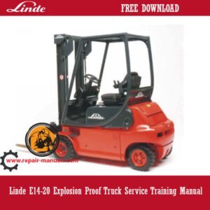 Service manual for linde E20 forklift