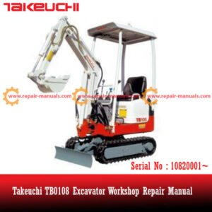 akeuchi TB108 excavator workshop manual, providing essential repair and maintenance