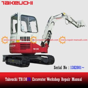 Workshop repair manual for Takeuchi TB138fr excavator, detailing maintenance and repair procedures for the TB811 model.
