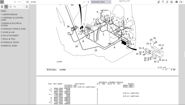 Comprehensive parts manual for the Takeuchi TB80FR excavator, providing essential information for repairs and maintenance