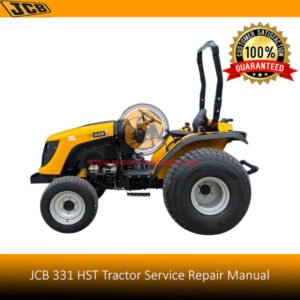 Service repair manual for JCB 331 HST tractor, detailing maintenance and troubleshooting procedures
