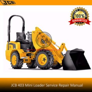Service repair manual for JCB 403 Mini Loader, providing essential maintenance and troubleshooting guidance