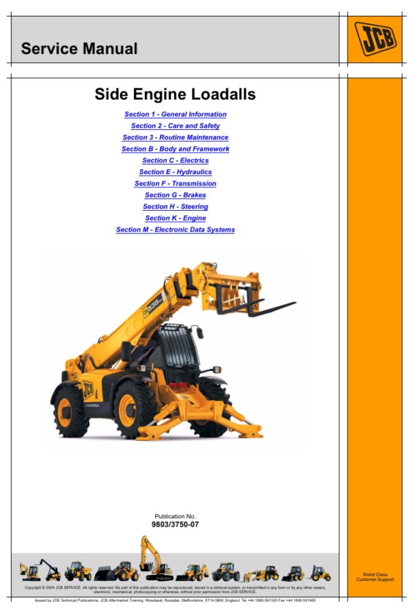PDF manual for JCB 540-140, detailing specifications and operational guidelines for the telehandler model