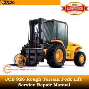 Service repair manual for JCB 926 Rough Terrain Fork Lift, detailing maintenance and troubleshooting procedures