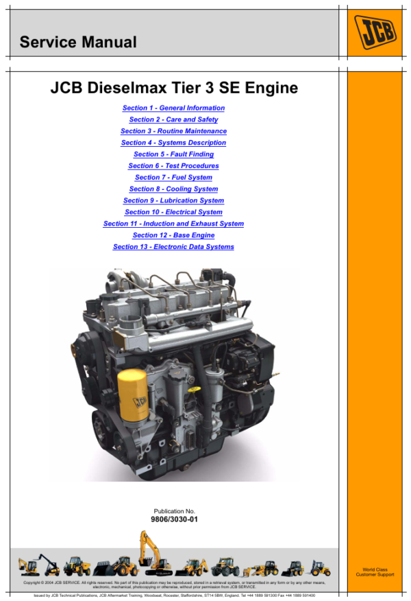 JCB Dieselmax Tier 3 SE Engine Service Repair Manual - Image 2