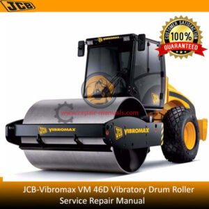Service repair manual for JCB-Vibromax VM 46D vibratory drum roller, detailing maintenance and troubleshooting procedures
