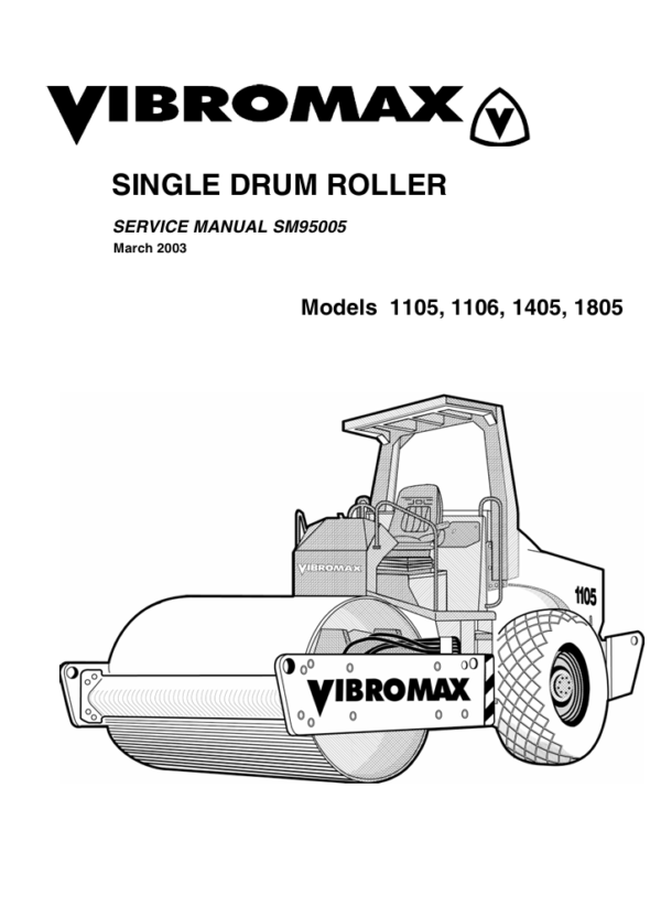 Detailed repair manual for JCB Vibromax 1106 Roller, offering guidance on service and maintenance