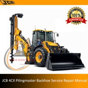 Service repair manual for JCB 4CX Pilingmaster Backhoe Loader, detailing maintenance and operational guidelines