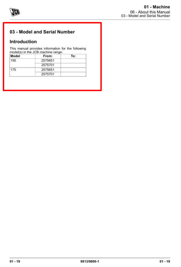 JCB 175 Skid Steer Loader service manual, offering critical insights into repair and maintenance practices