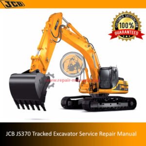 Service repair manual for JCB JS370 excavator, detailing maintenance and troubleshooting procedures