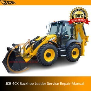 Service repair manual for JCB 4CX Backhoe Loader, detailing maintenance and troubleshooting procedures
