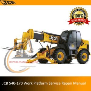 Service repair manual for JCB 540-170 work platform, detailing maintenance and troubleshooting procedures