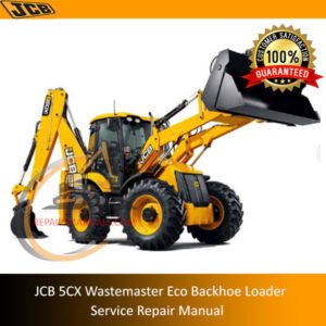 Service repair manual for JCB 5CX Wastemaster Eco Backhoe Loader, detailing maintenance and operational guidelines
