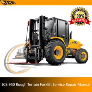 Service repair manual for JCB 950 Rough Terrain Truck, detailing maintenance and repair procedures